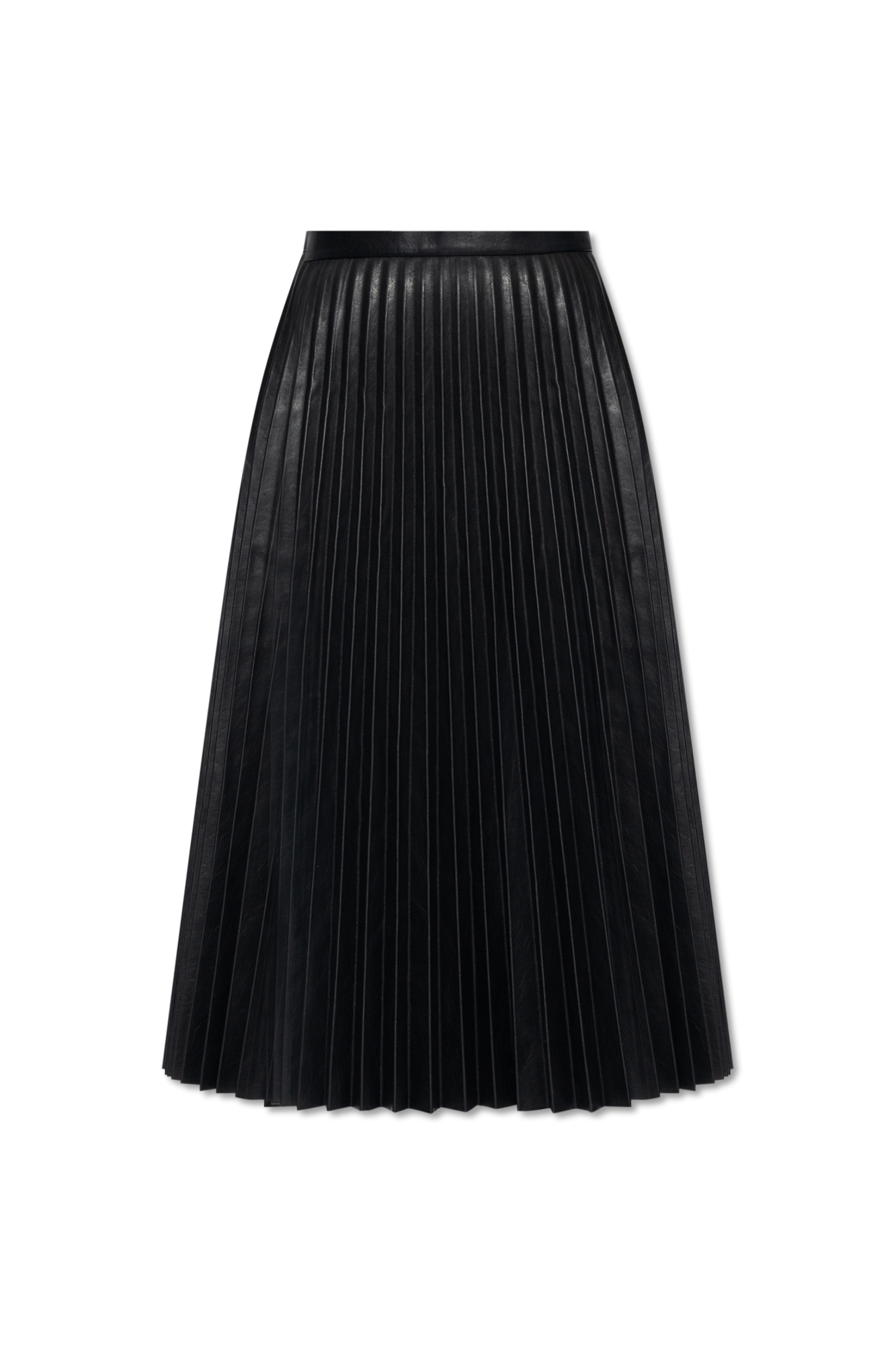 Black Leather pleated skirt Balenciaga